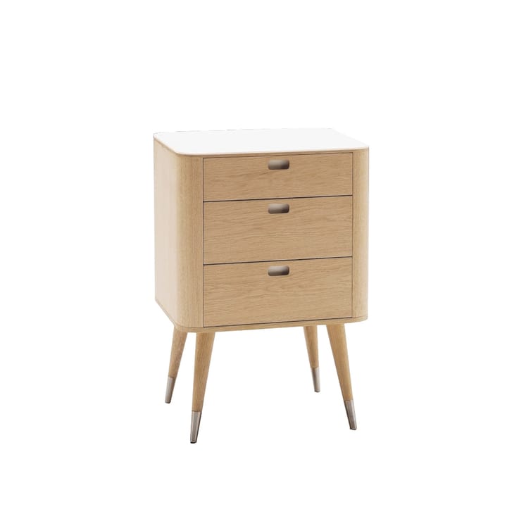AK 2410 kommode - eik såpe, corian-topp, 3 skuffer - Naver Collection