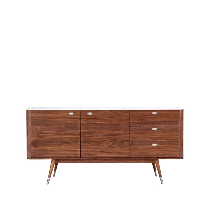 AK 2630 skjenk - valnøtt olje/hvit, corian topp - Naver Collection
