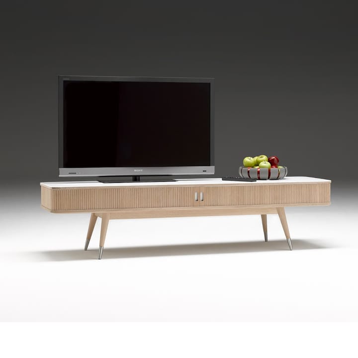 AK 2720 TV-skap, eik hvitolje, point trebein, corian topp Naver Collection