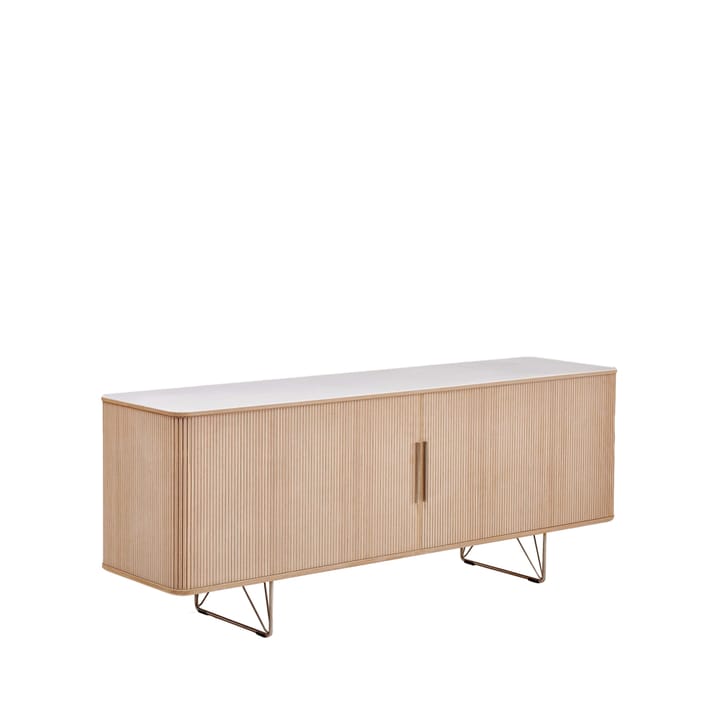 AK 2730 skjenk - eik hvitolje, corian top, stål stativ - Naver Collection