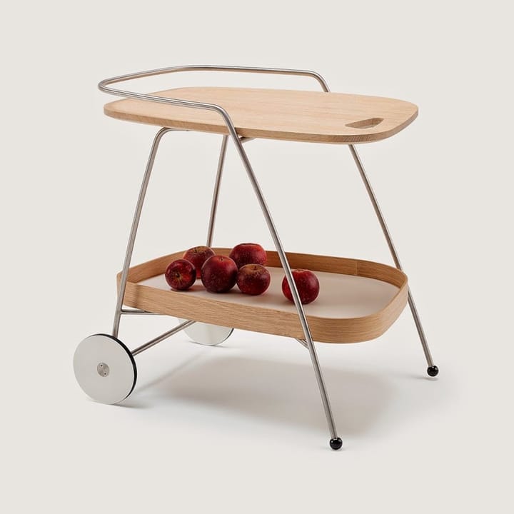 AK 700 serveringsvogn, valn�øtt olje/hvit Naver Collection