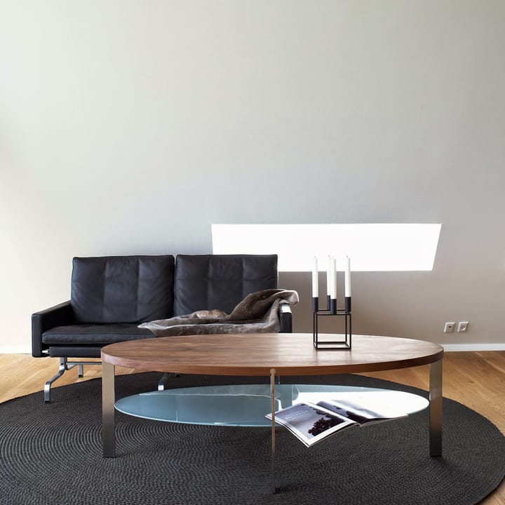 AK 962 sofabord, valnøttolje, med glasshylle Naver Collection