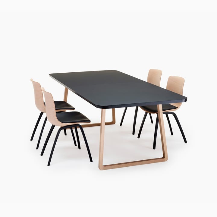 GM 3640 spisebord, eik hvitolje, nano laminat 0718 mørkbeige, 220cm Naver Collection
