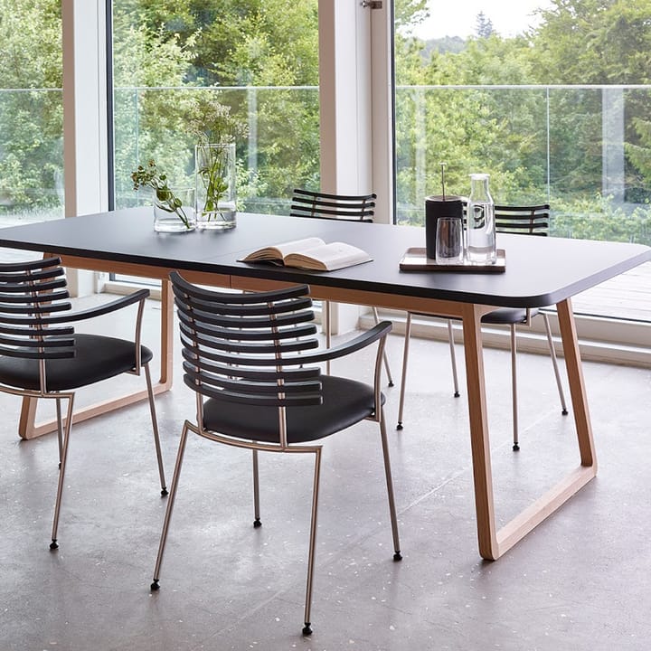 GM 3640 spisebord, eik hvitolje, nano laminat 0718 mørkbeige, 220cm Naver Collection