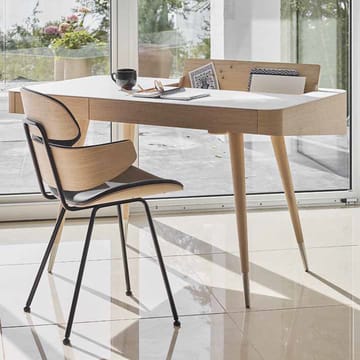 Midas GM 576 armlenestol - Svart lær select-oljet eik - Naver Collection