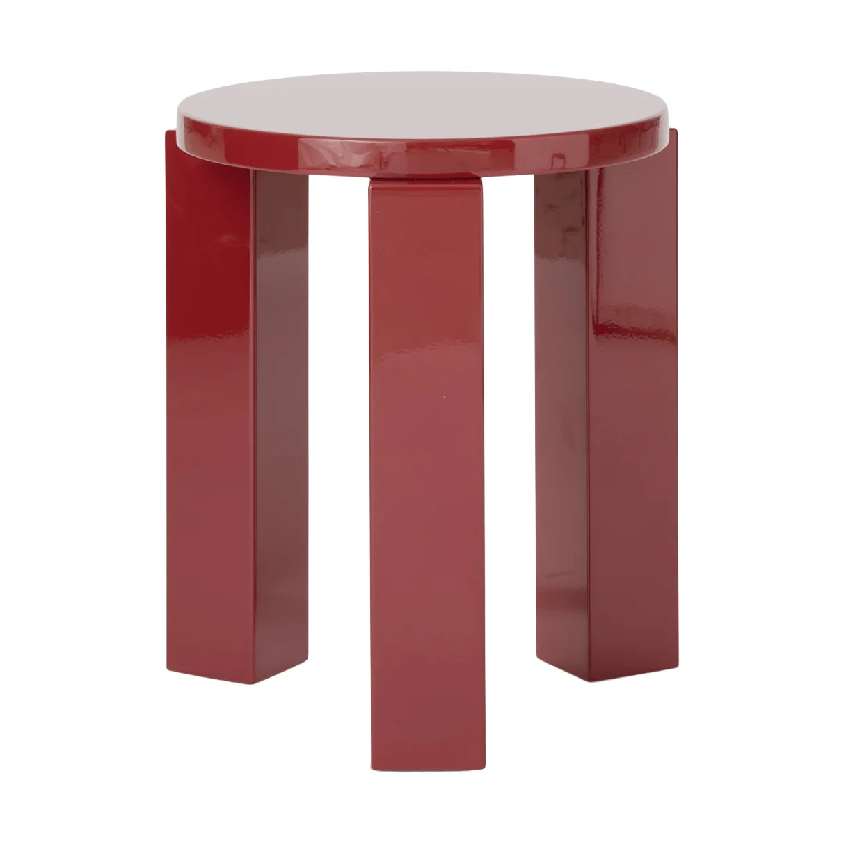 Atlas rund krakk, Burgundy, Ø36x44 cm New Works