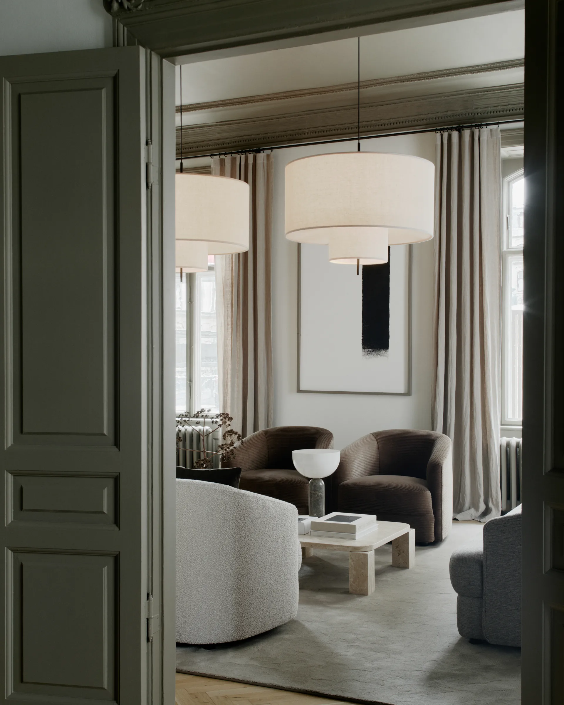 Atlas salongbord 60 x 60 cm, Unfilled Travertine New Works