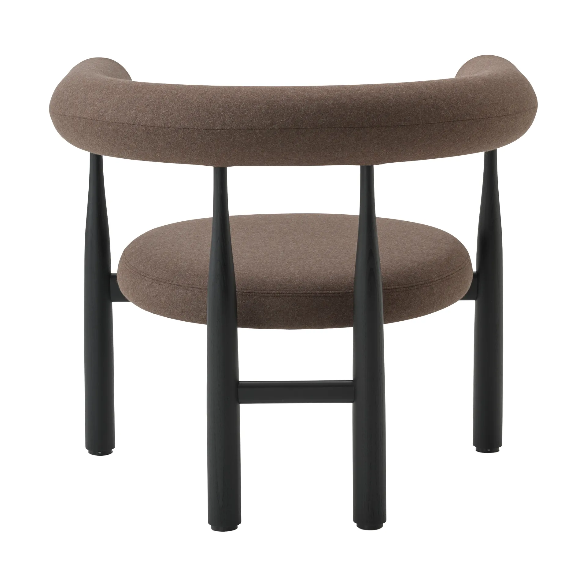 Bukowski Lounge Chair, Black, Wooly Plus 1008 New Works