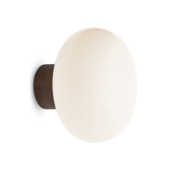 Karl-Johan vegglampe - Smoked oak-white opal glass - New Works