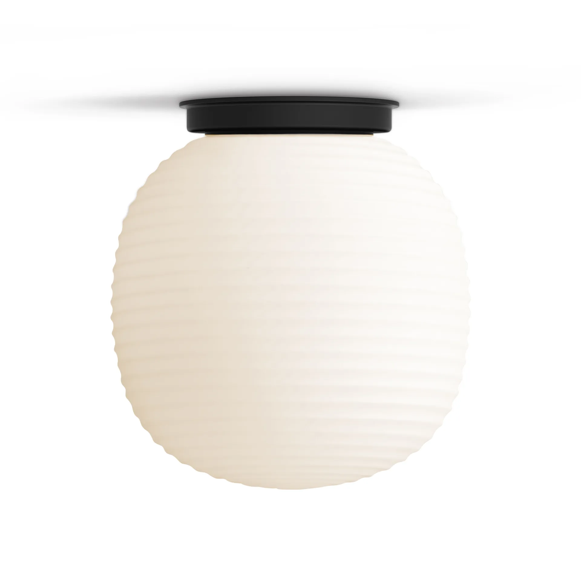 Lantern taklampe medium, Frosted white opal glass New Works