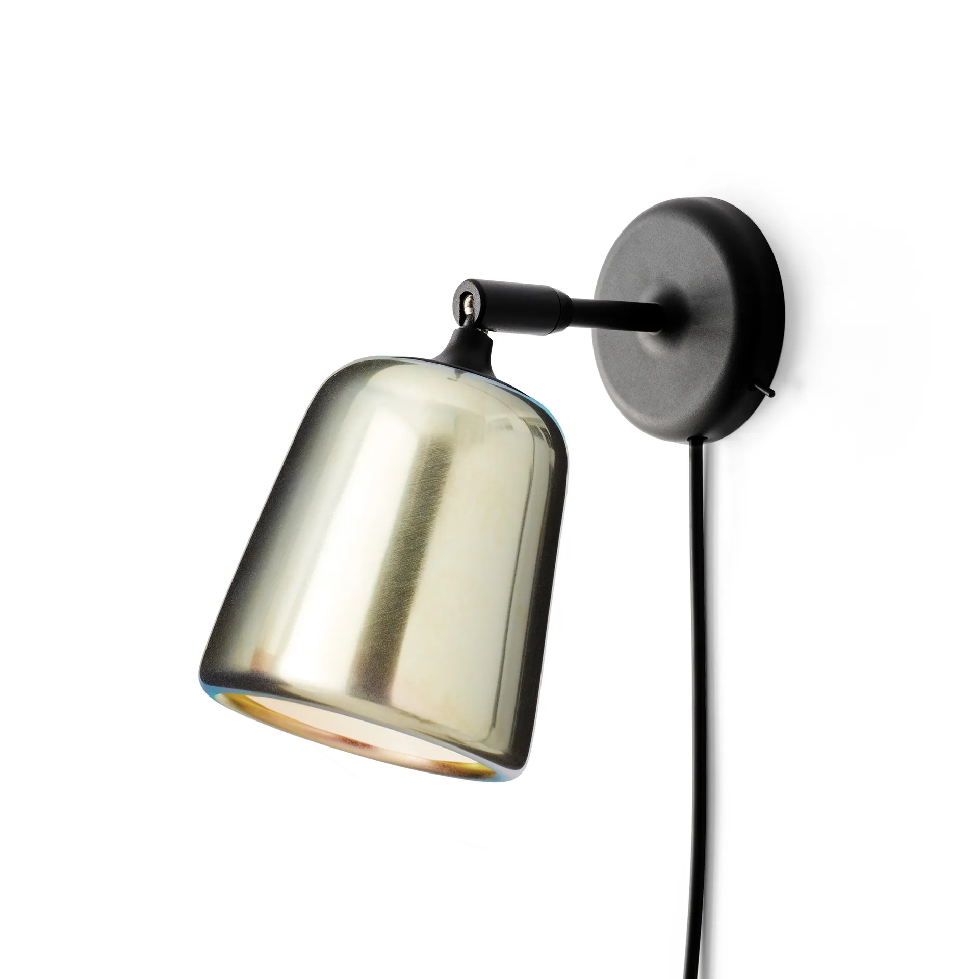 Material vegglampe, Yellow steel New Works