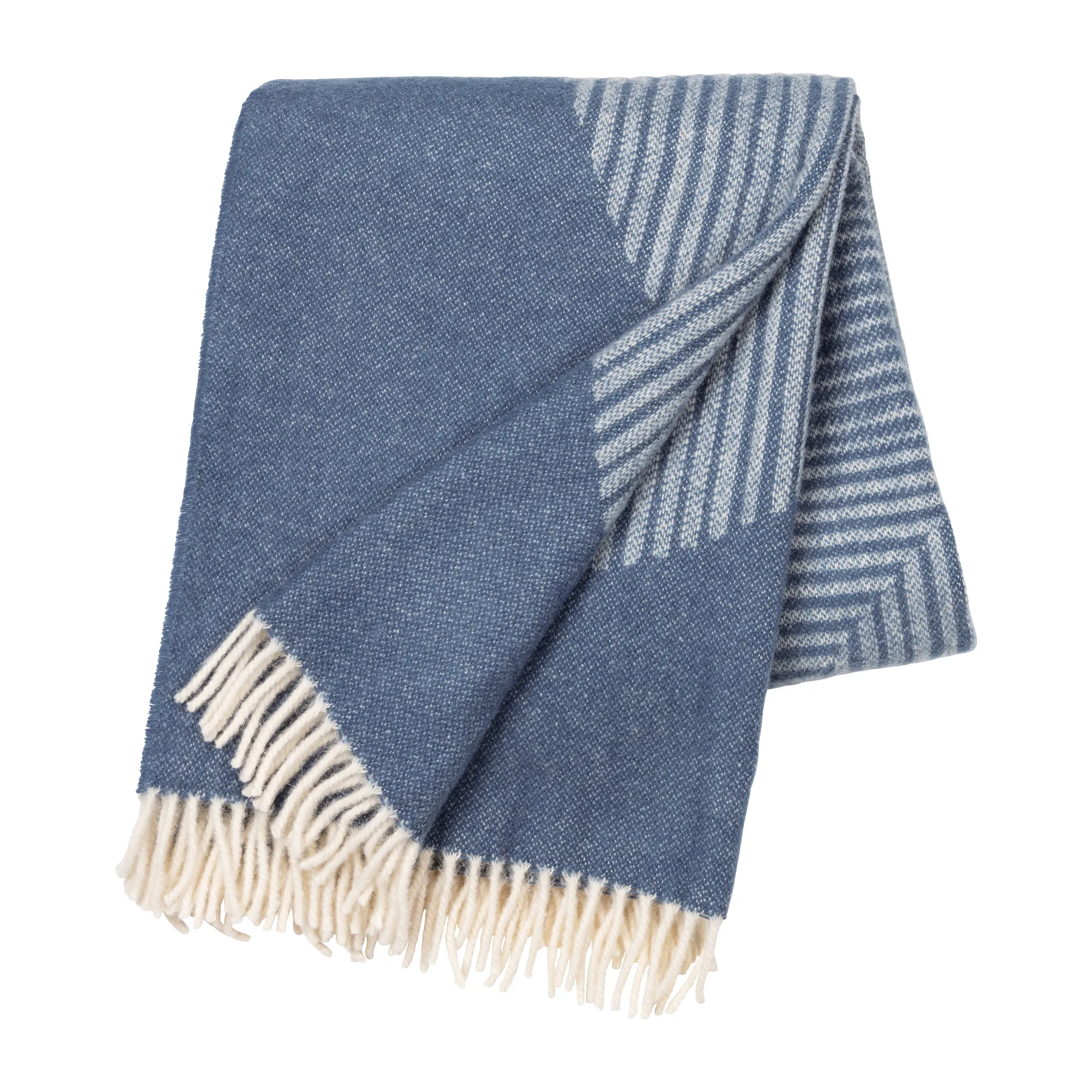 Circles ullpledd 130 x 185 cm, Blå NJRD