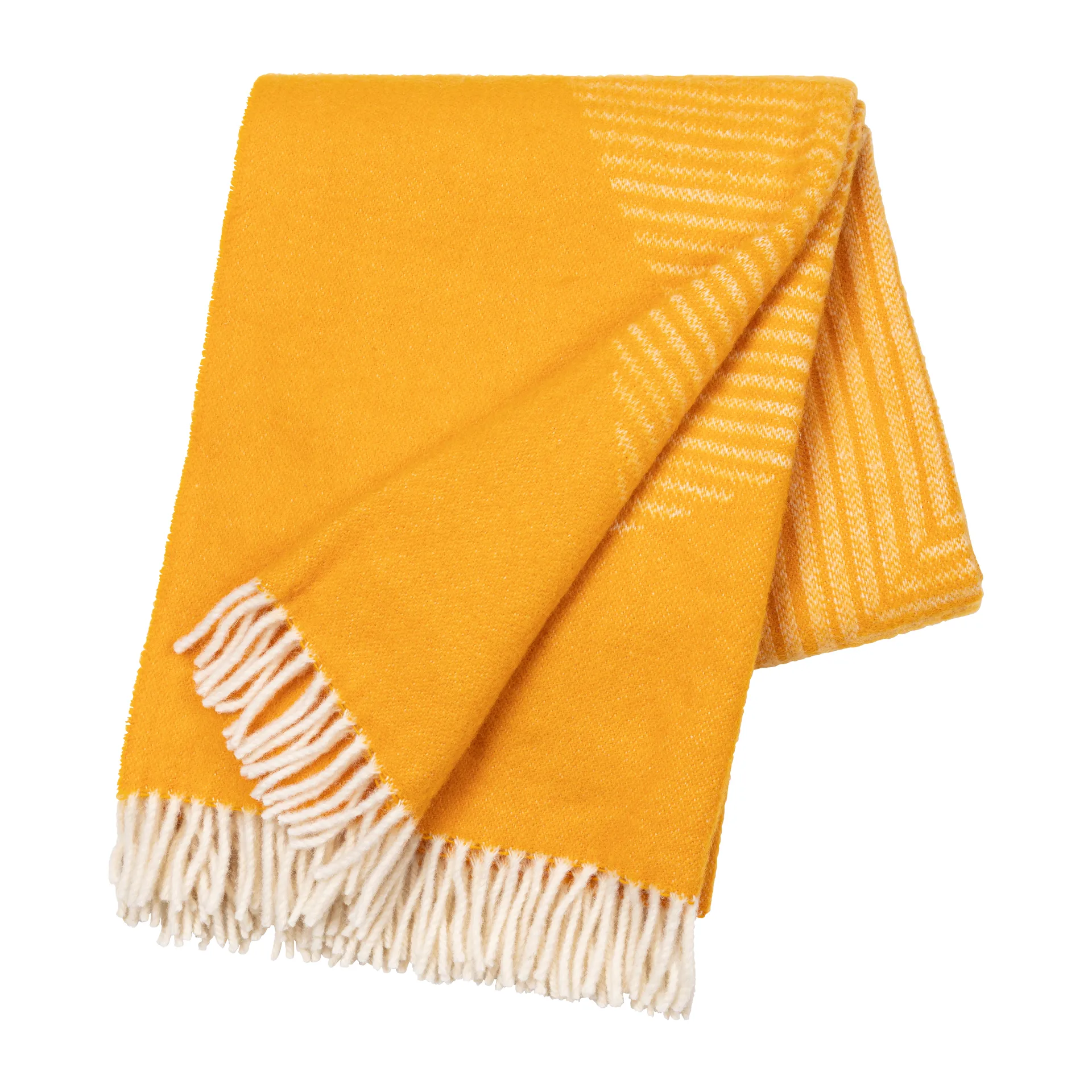 Circles ullpledd 130 x 185 cm, Gul NJRD