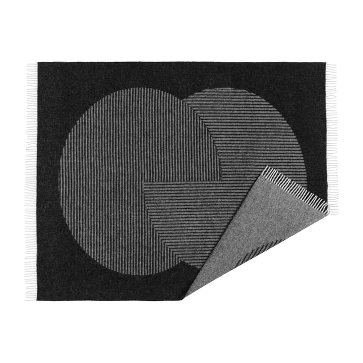 Circles ullpledd 130 x 185 cm, Svart NJRD