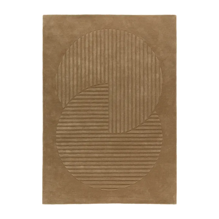 Levels Circles ullteppe - Beige, 200x300 cm - NJRD