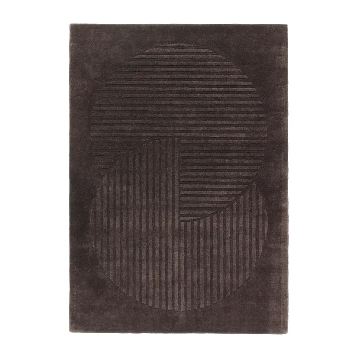 Levels Circles ullteppe - Brun, 170x240 cm - NJRD
