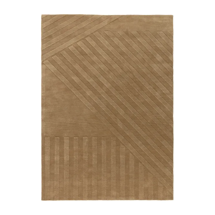 Levels Stripes ullteppe - Beige, 170x240 cm - NJRD