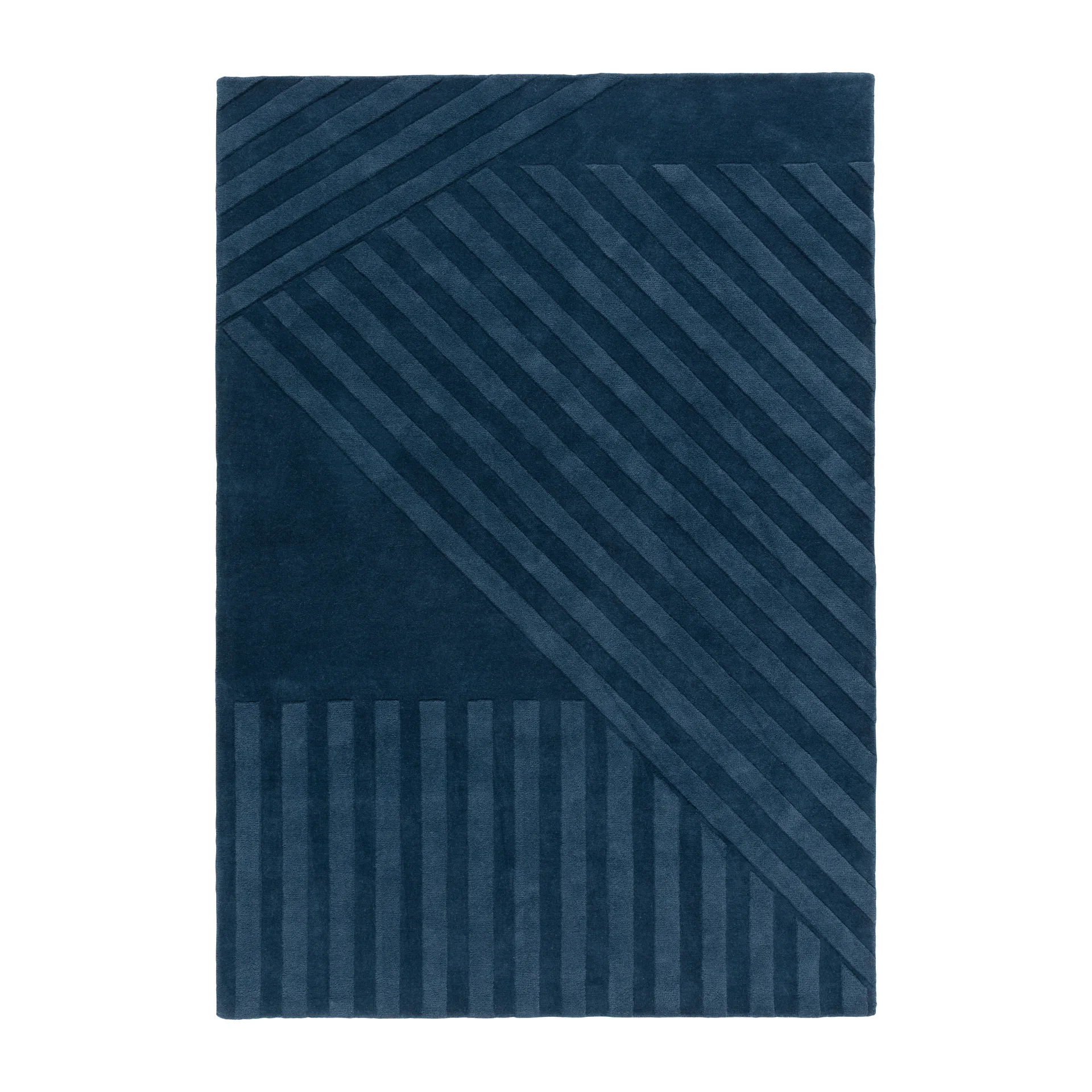 Levels Stripes ullteppe, Blå, 200x300 cm NJRD