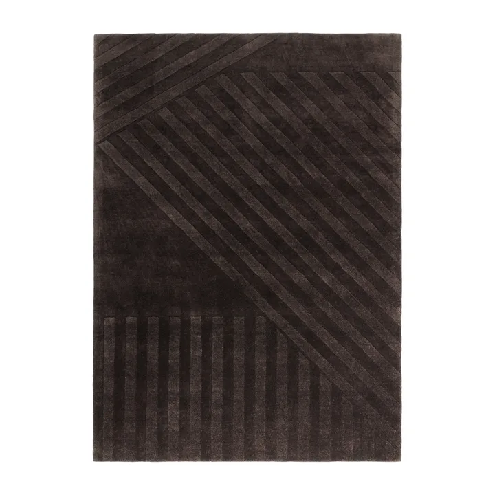 Levels Stripes ullteppe - Brun, 170x240 cm - NJRD