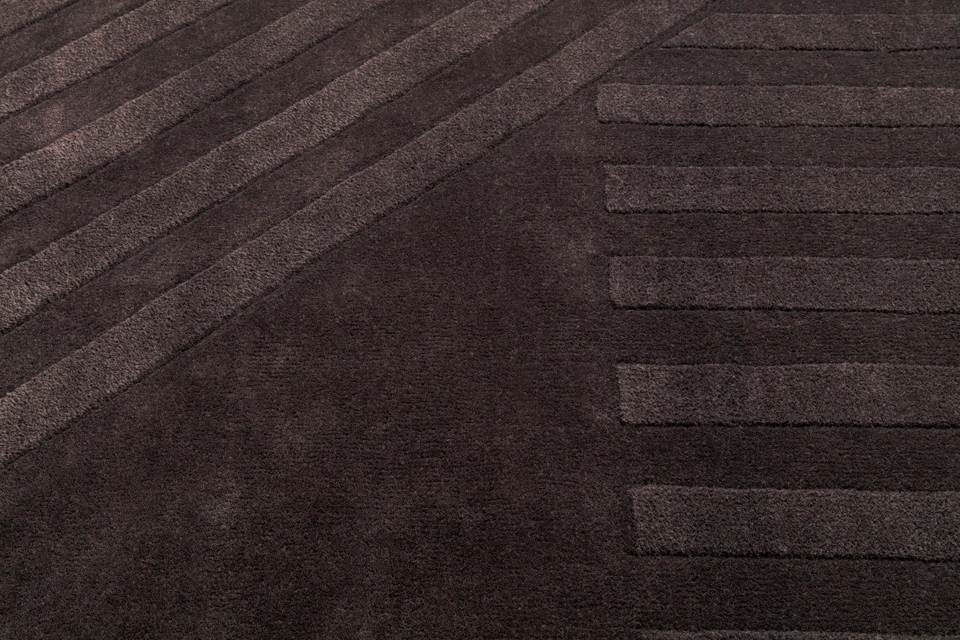 Levels Stripes ullteppe, Brun, 200x300 cm NJRD
