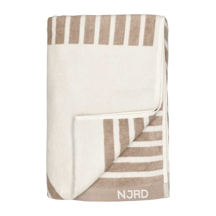 Stripes badehåndkle 100 x 150 cm - Beige - NJRD