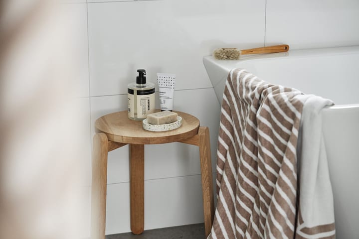 Stripes badehåndkle 100 x 150 cm, Beige NJRD
