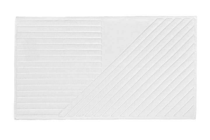 Stripes baderomsmatte 50 x 90 cm  - Hvit - NJRD