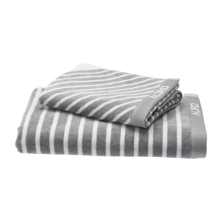 Stripes håndkle 50x70 cm, Grå NJRD