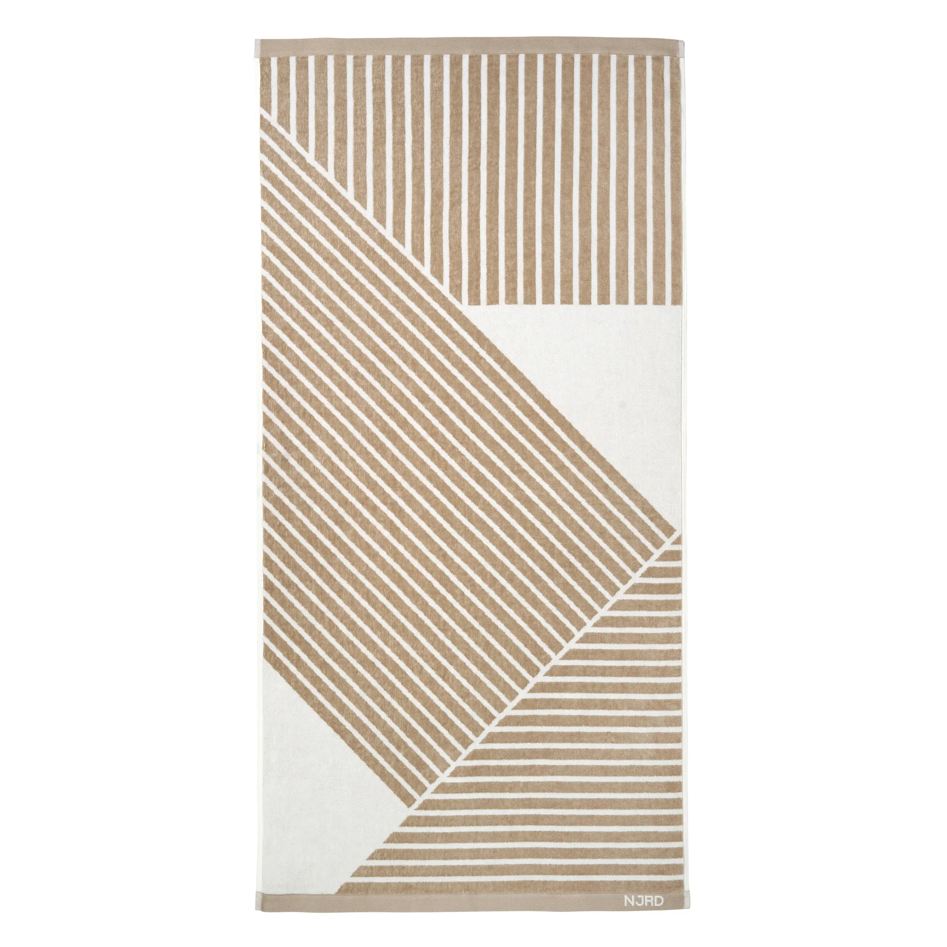 Stripes håndkle 70x140 cm, Beige NJRD