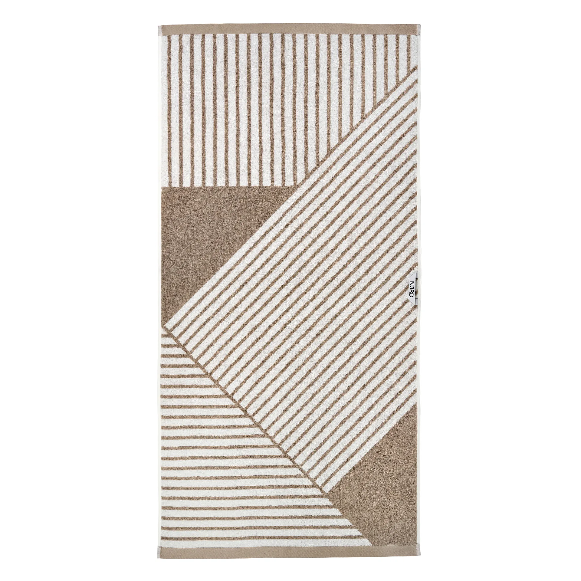 Stripes håndkle 70x140 cm, Beige NJRD