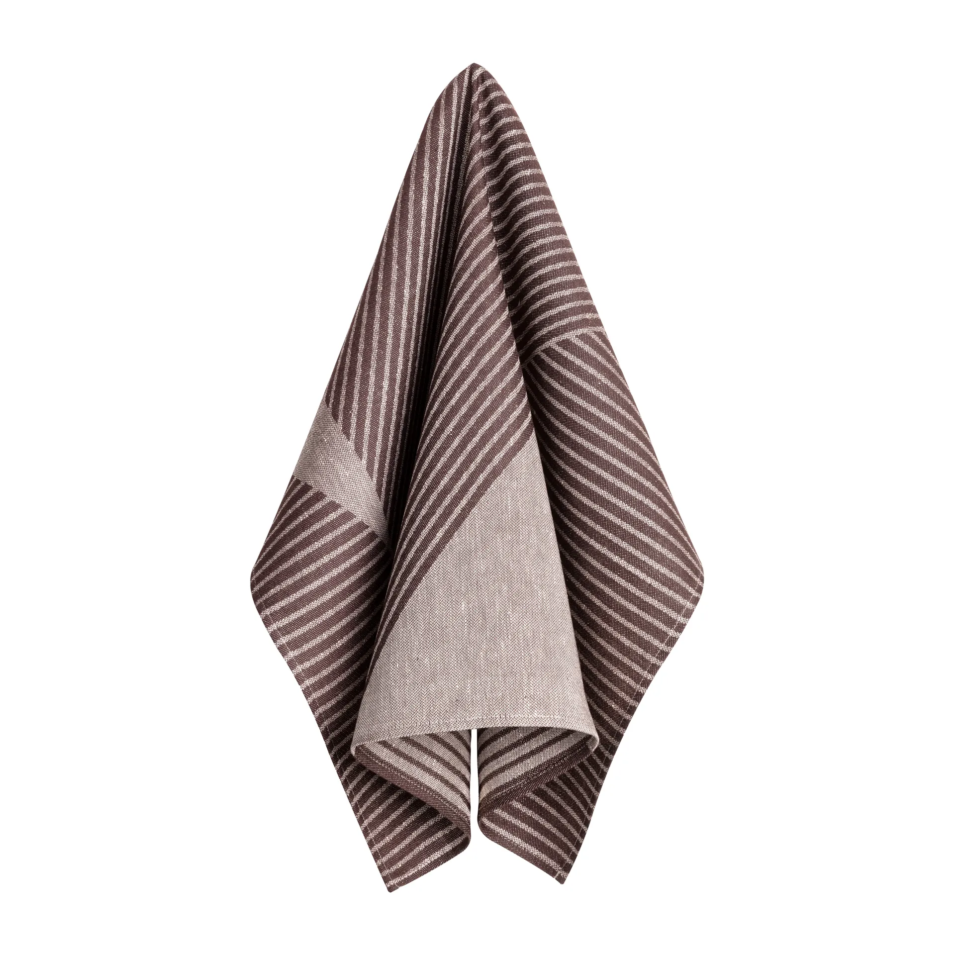 Stripes kjøkkenhåndkle 47 x 70 cm 2-pakning, Brun-hvit NJRD
