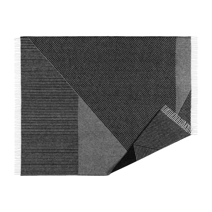 Stripes ullpledd 130 x 185 cm - Svart - NJRD
