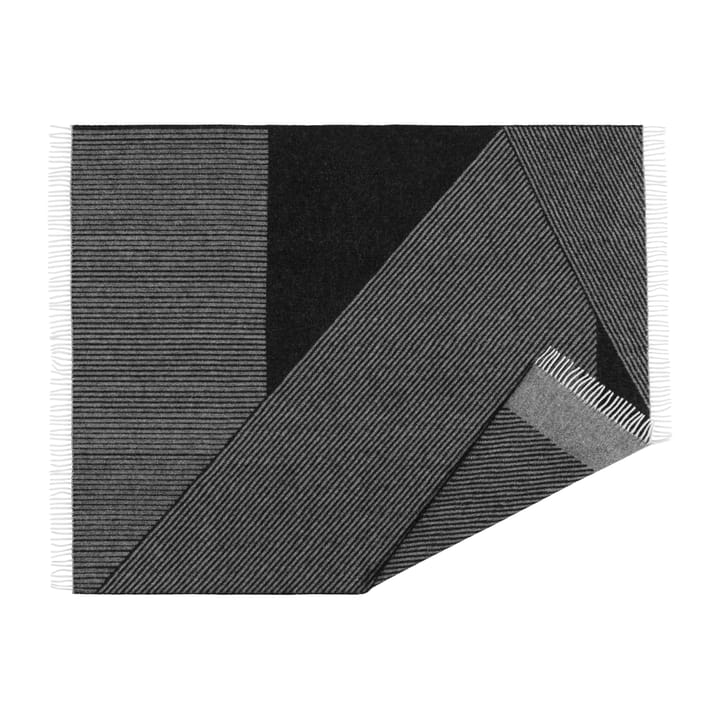 Stripes ullpledd 130 x 185 cm, Svart NJRD