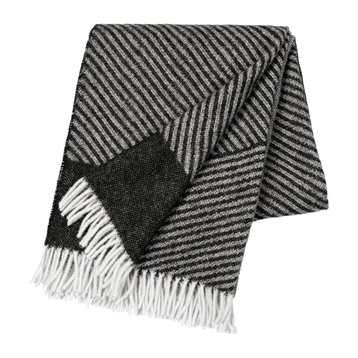 Stripes ullpledd 130 x 185 cm, Svart NJRD