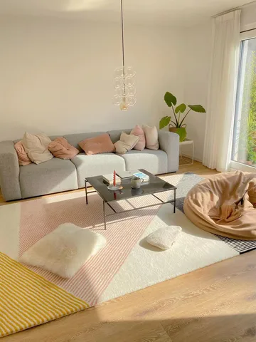 Stripes ullteppe rosa - 200x300 cm - NJRD