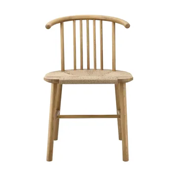 VIOR spisestol flettet sete, Lakkert eik-natur, 2-pakning - NJRD