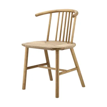 VIOR spisestol flettet sete, Lakkert eik-natur, 4-pakning - NJRD