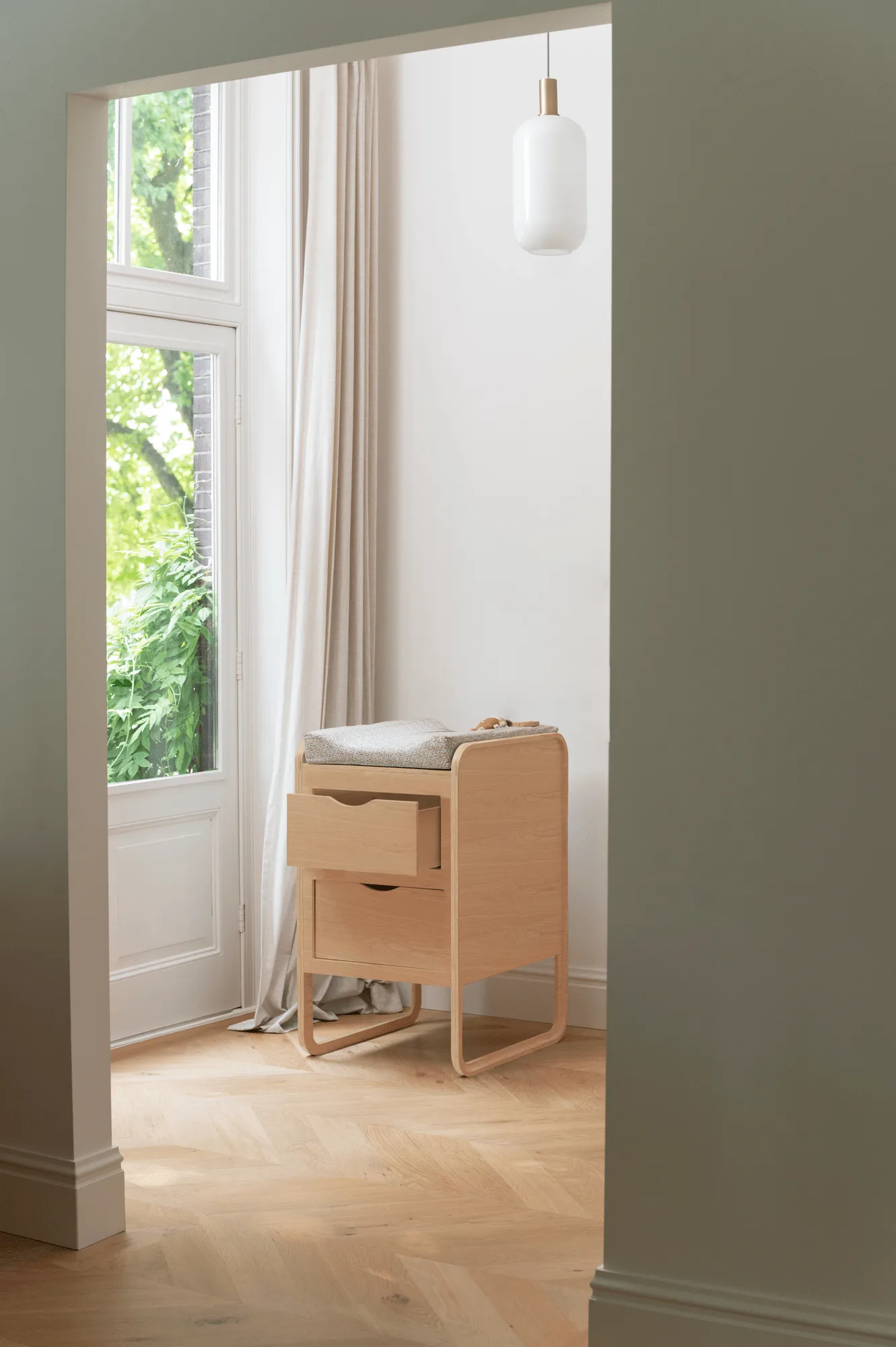 Form stellebord 65,4x56x95 cm, Eik Nofred