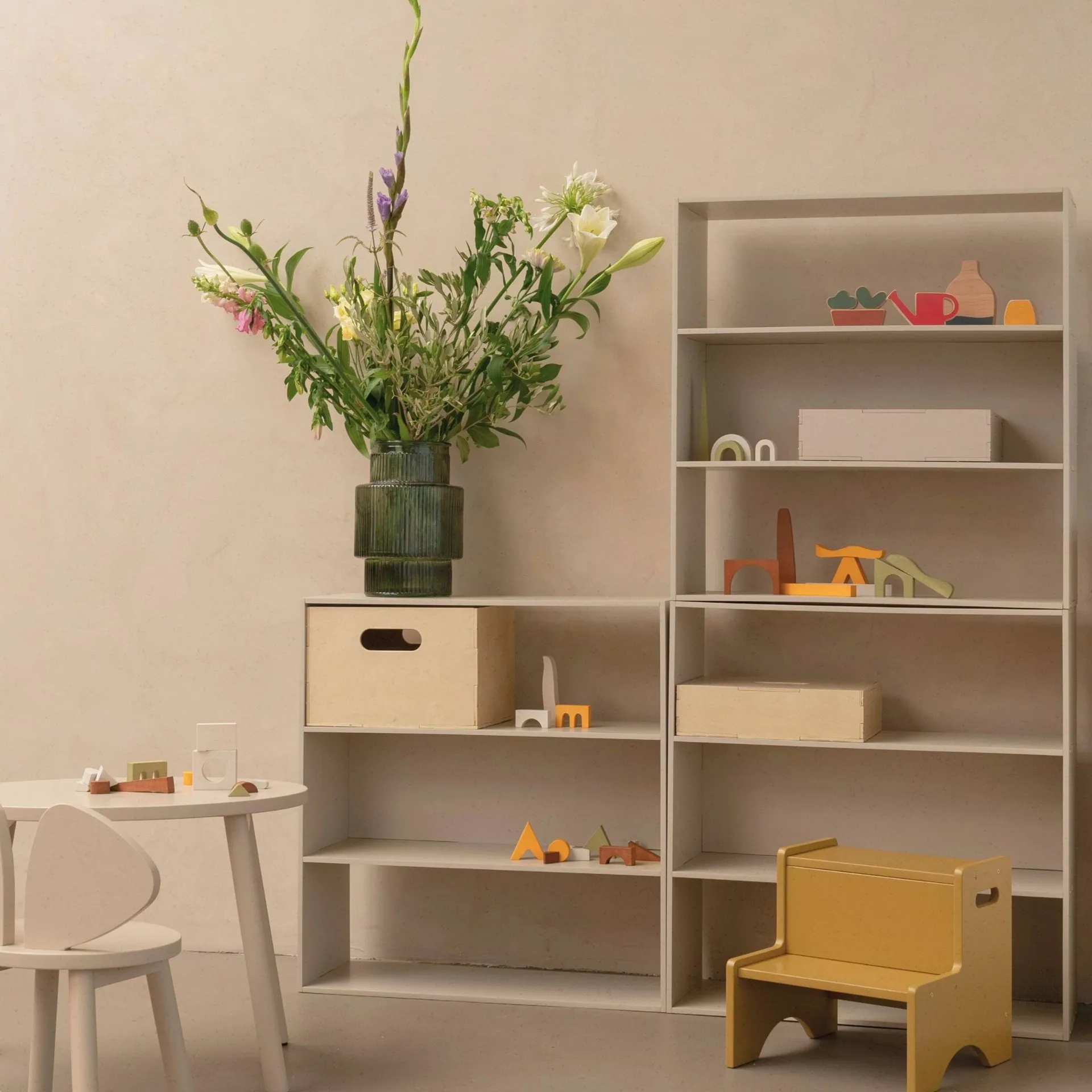 Kiddo Shelving barnehylle, Beige Nofred