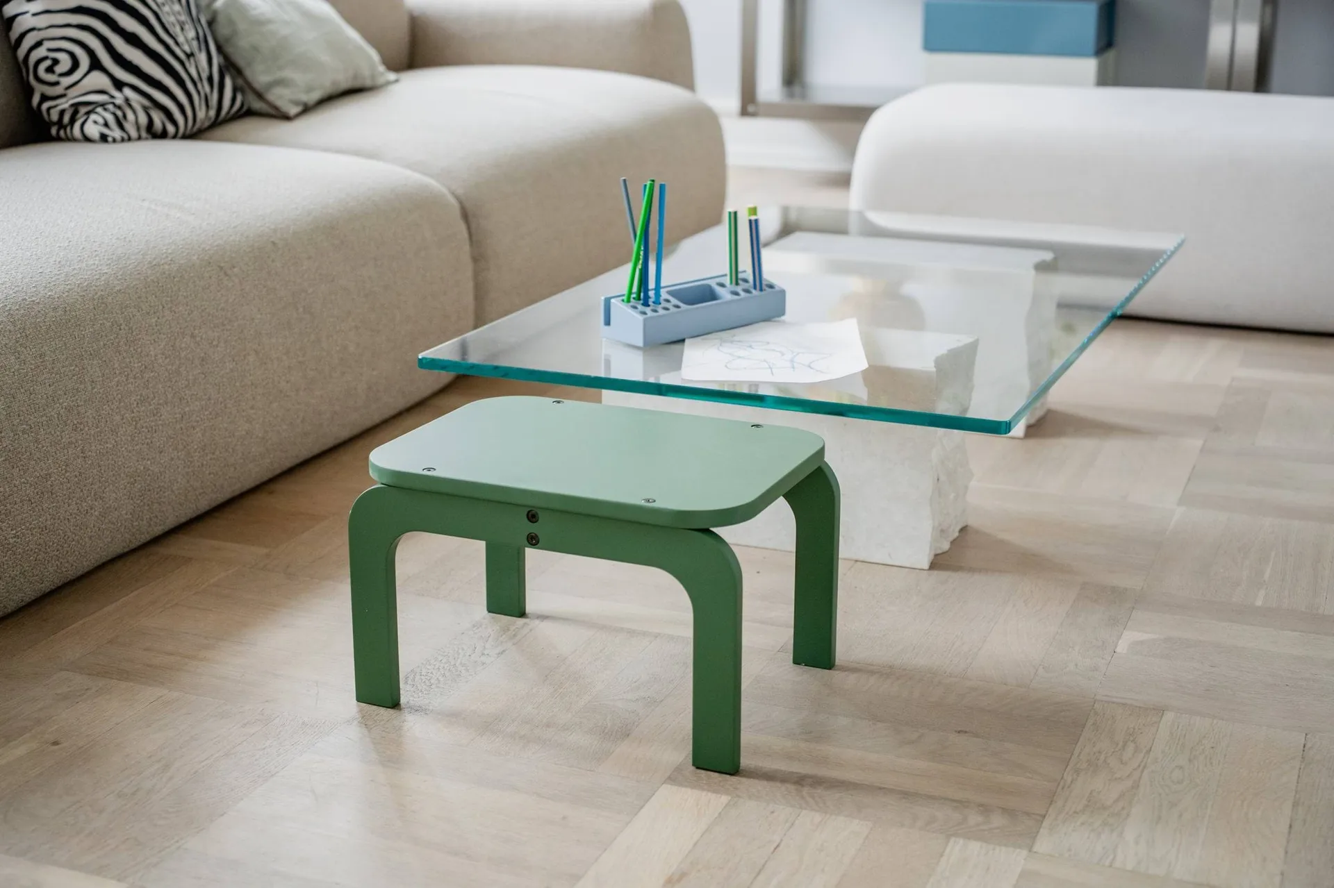 Kiddo Step Seat krakk, Green Nofred