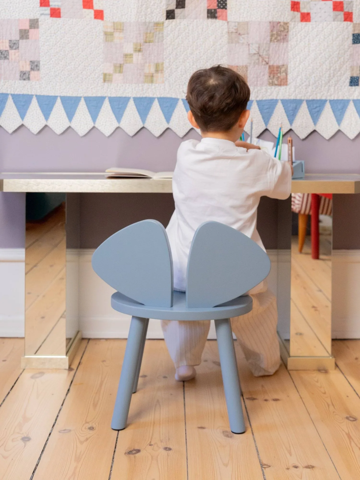 Mouse Chair barnestol, Blue Nofred