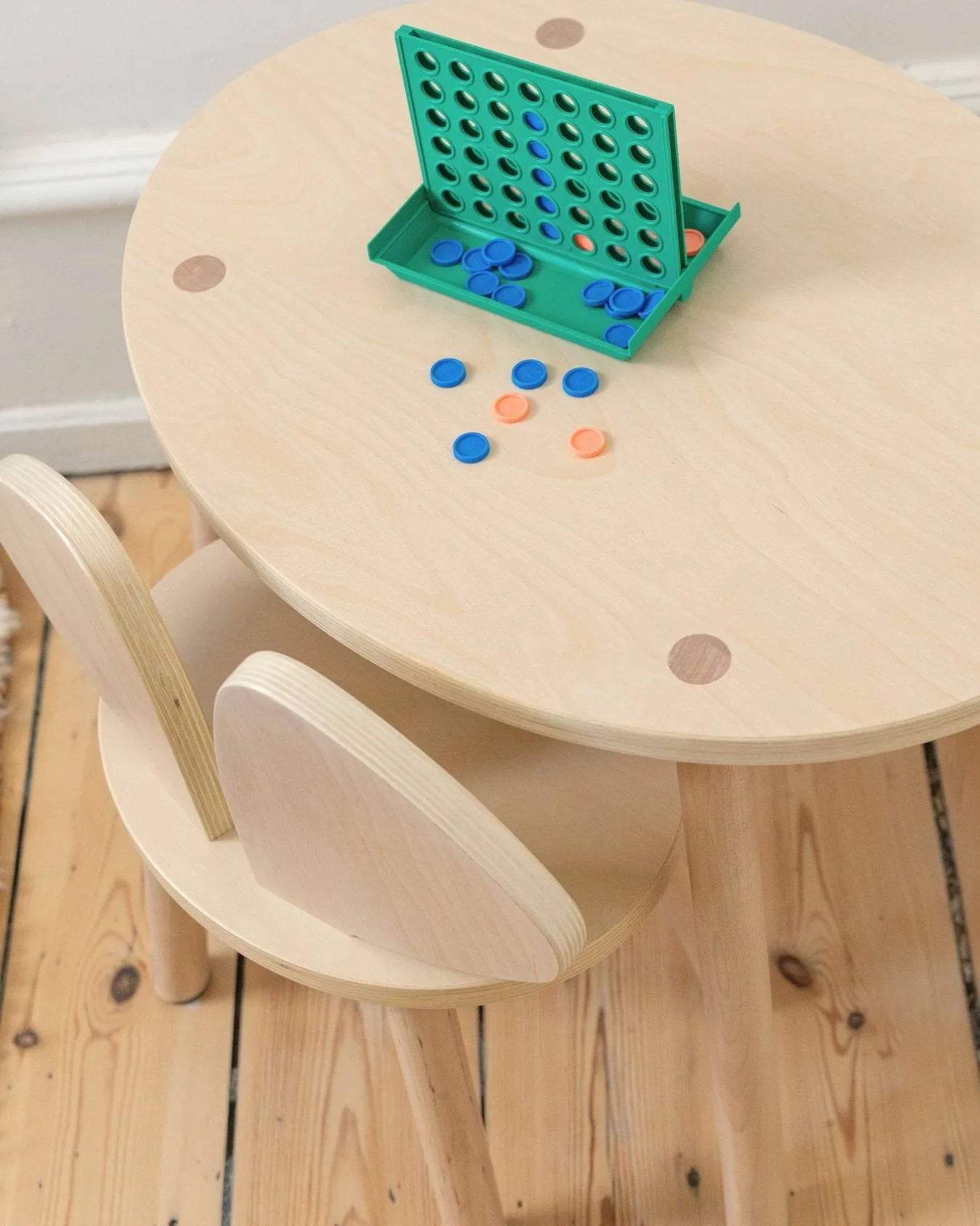 Mouse set barnestol + bord, Bjørk Nofred