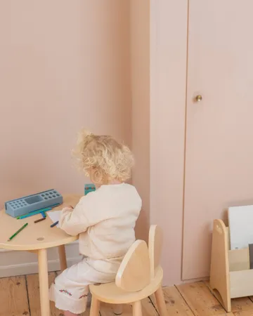 Mouse set barnestol + bord - Bjørk - Nofred