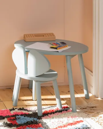 Mouse set barnestol + bord - Olivengrønn - Nofred
