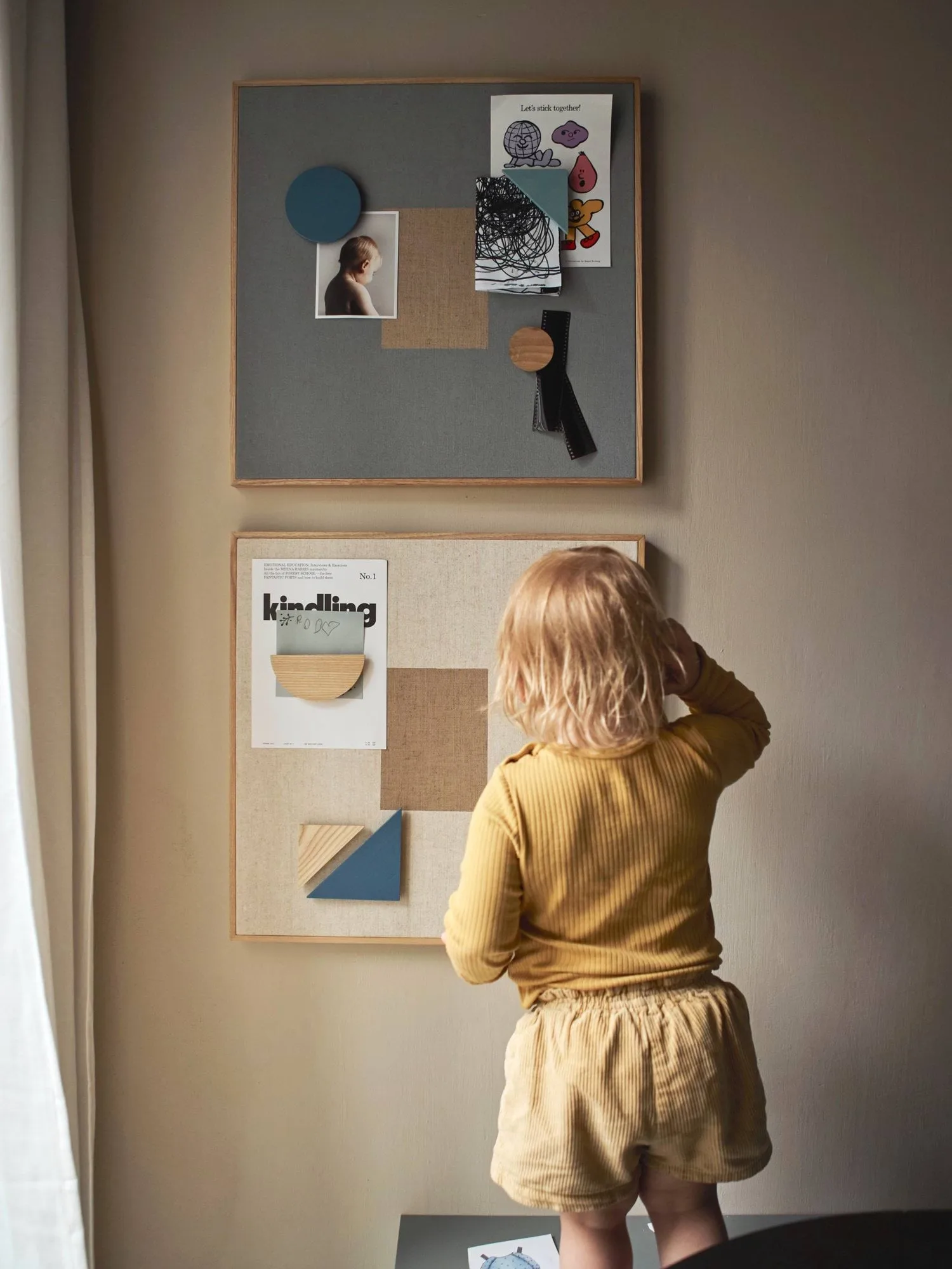 Noticeboard oppslagstavle + 3 magneter, Blå Nofred