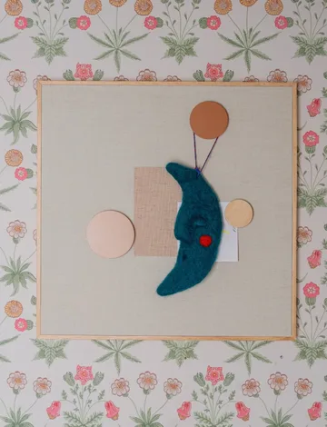 Noticeboard oppslagstavle + 3 magneter - Sand - Nofred