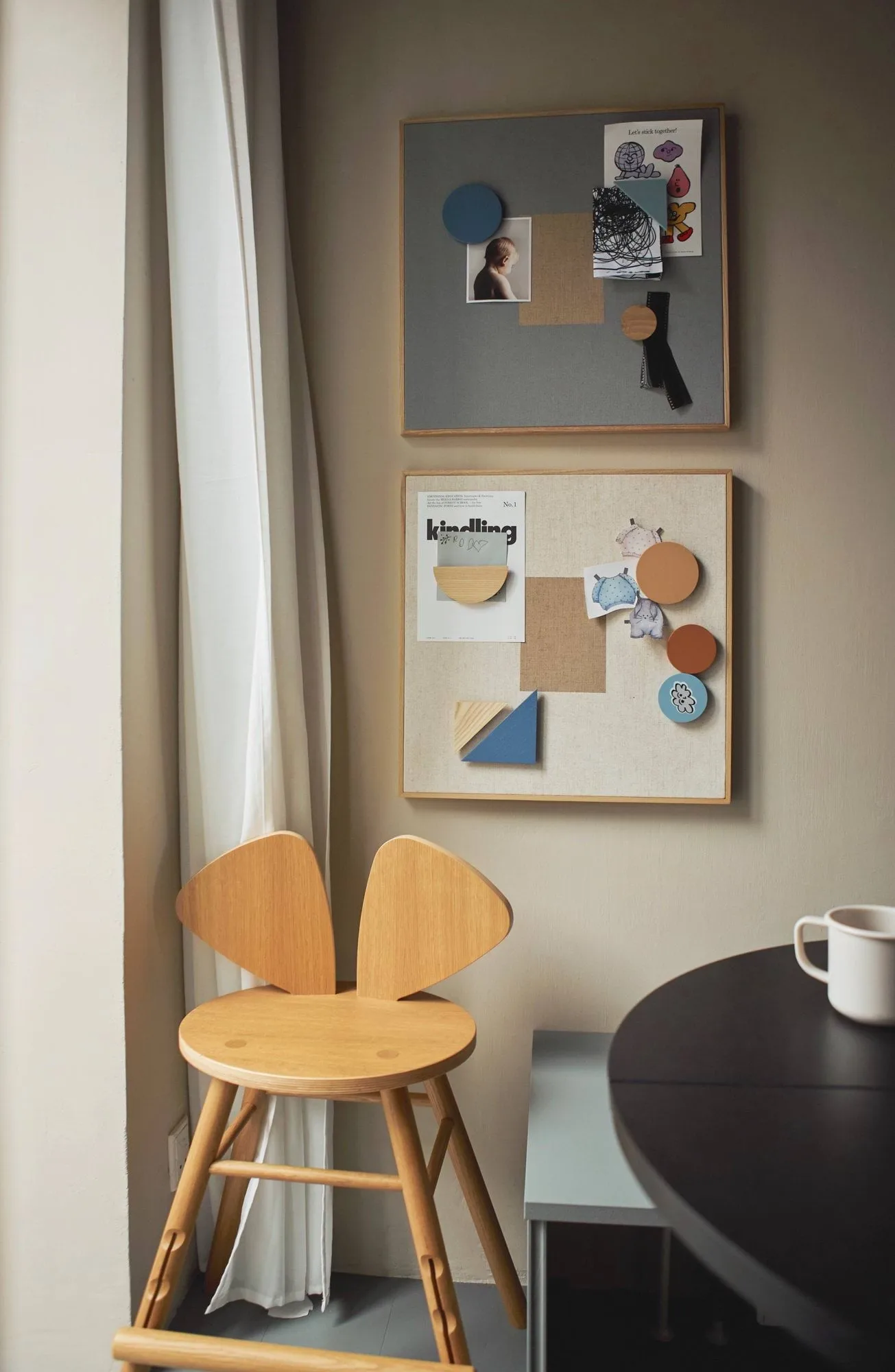 Noticeboard oppslagstavle + 3 magneter, Sand Nofred