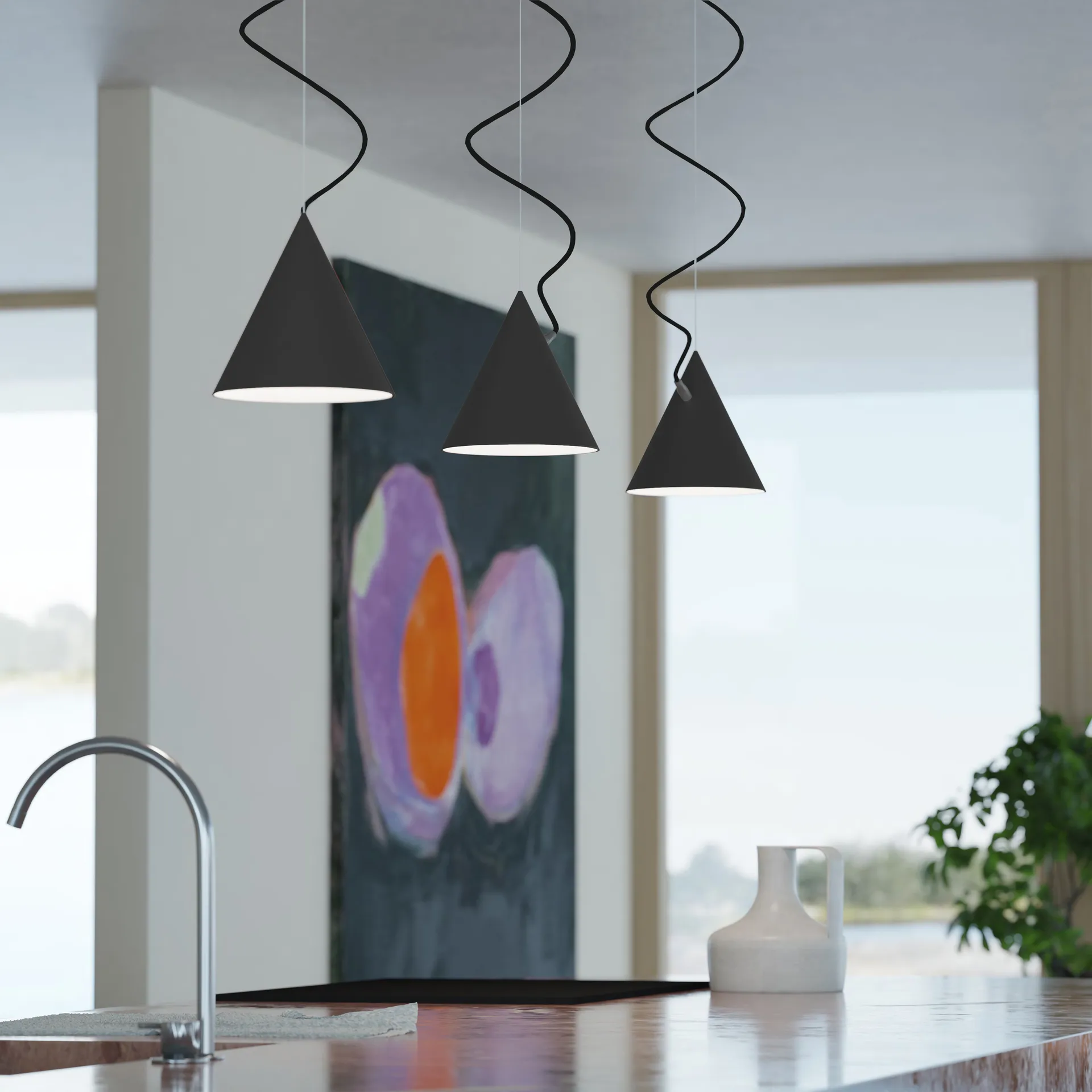 Castor pendel 20 cm, Svart-svart-svart Noon