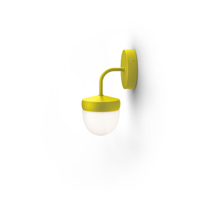 Pan vegglampe frostet 10 cm - Gul - Noon