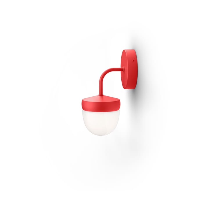Pan vegglampe frostet 10 cm - Rød - Noon